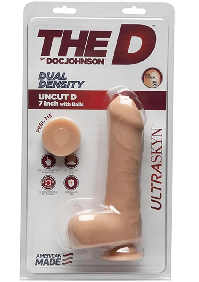 The D Female Sex Toys The D Uncut D Ultraskyn Dildo with Balls