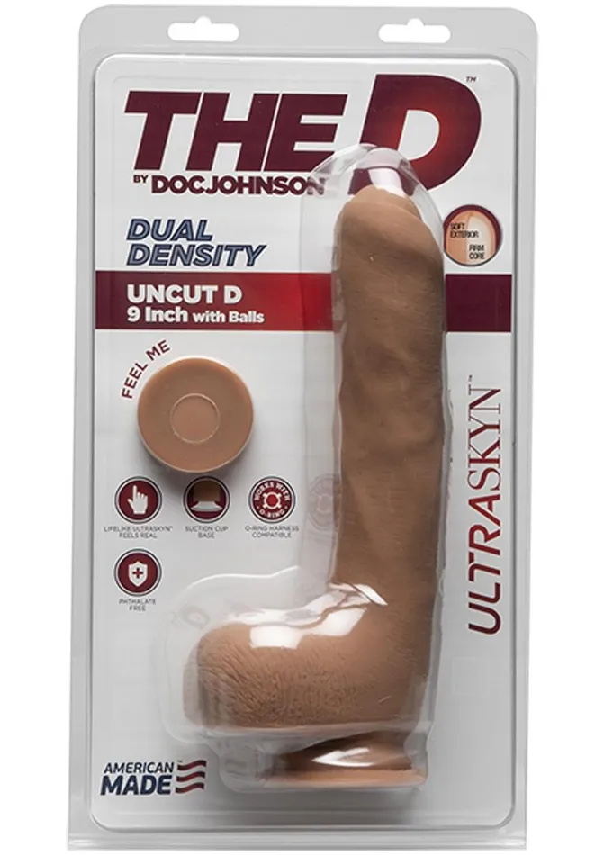 The D Female Sex Toys The D Uncut D Ultraskyn Dildo with Balls