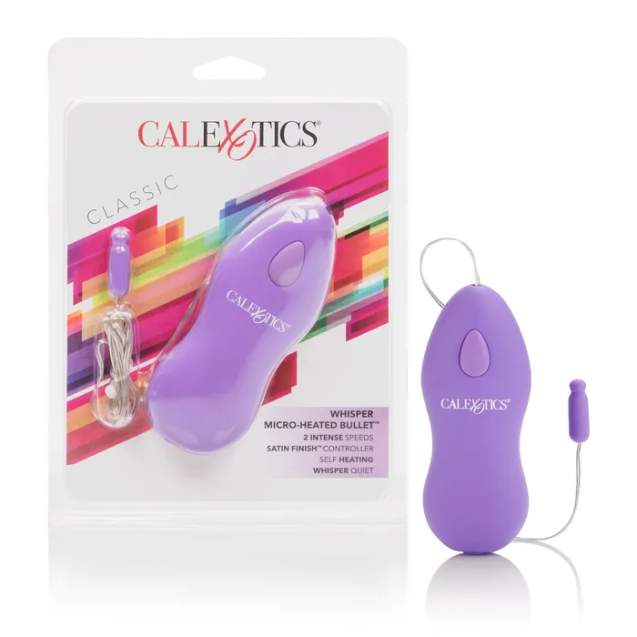 Vibrators Whisper Micro Heated Bullet Purple CalExotics Vibrators Whisper Micro Heated Bullet Purple CalExotics