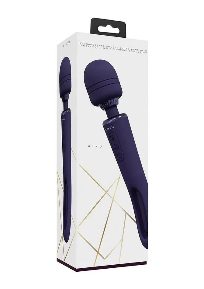Vive by Shots Vive Kiku Rechargeable Double Ended Wand with GSpot Stimulator Female Sex Toys