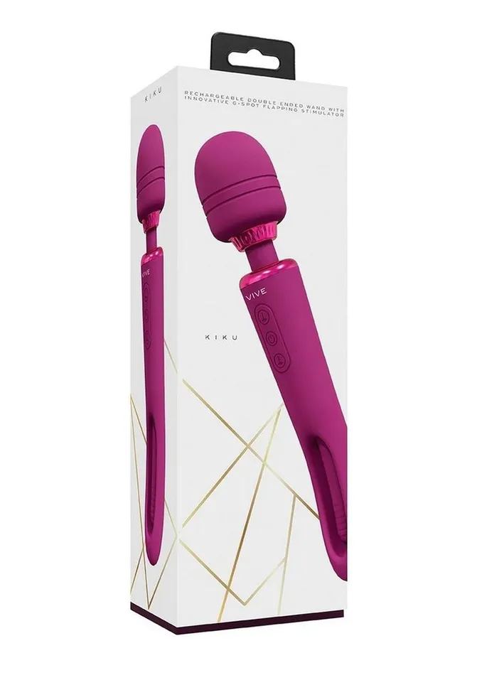 Vive by Shots Vive Kiku Rechargeable Double Ended Wand with GSpot Stimulator Female Sex Toys