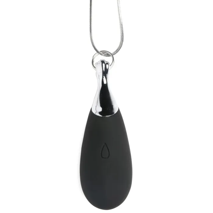 XR Brands Charmed Anal 10x Vibrating Silicone Teardrop Necklace Black XR Brands Charmed Anal 10x Vibrating Silicone Teardrop Necklace Black