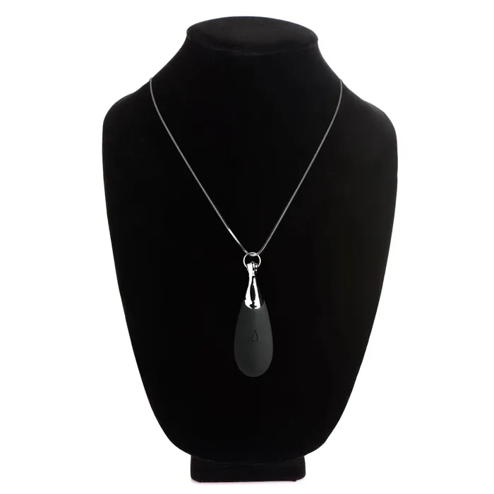 XR Brands Charmed Anal 10x Vibrating Silicone Teardrop Necklace Black XR Brands Charmed Anal 10x Vibrating Silicone Teardrop Necklace Black