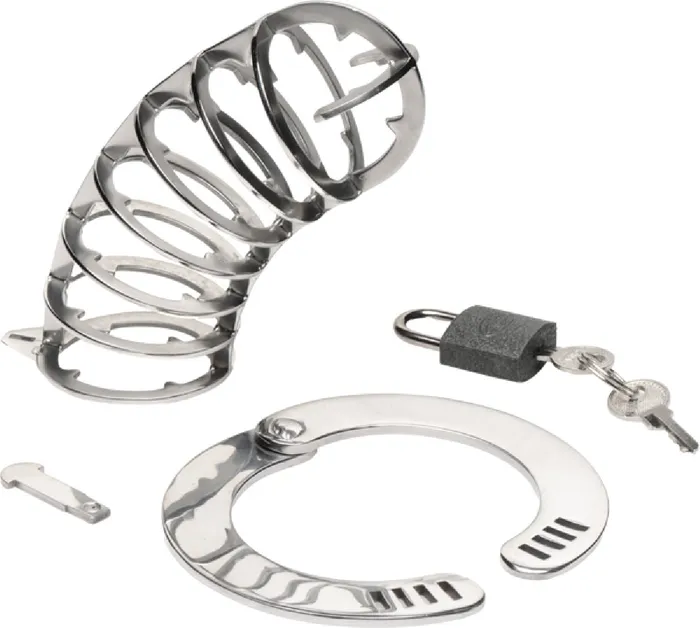 Xr Brands Male Sex Toys Stainless Steel Spiked Chastity Cage