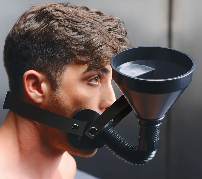 XR Brands Master Series Latrine Extreme Funnel Gag Male Sex Toys XR Brands Master Series Latrine Extreme Funnel Gag Male Sex Toys
